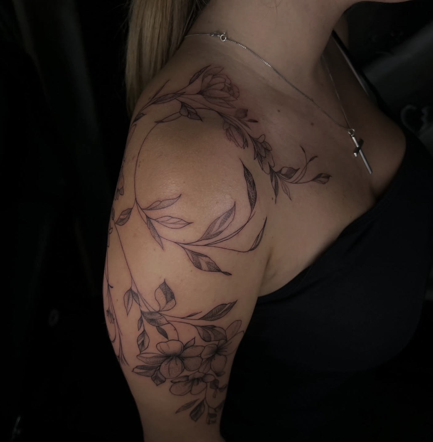 Fineline Back Tattoo